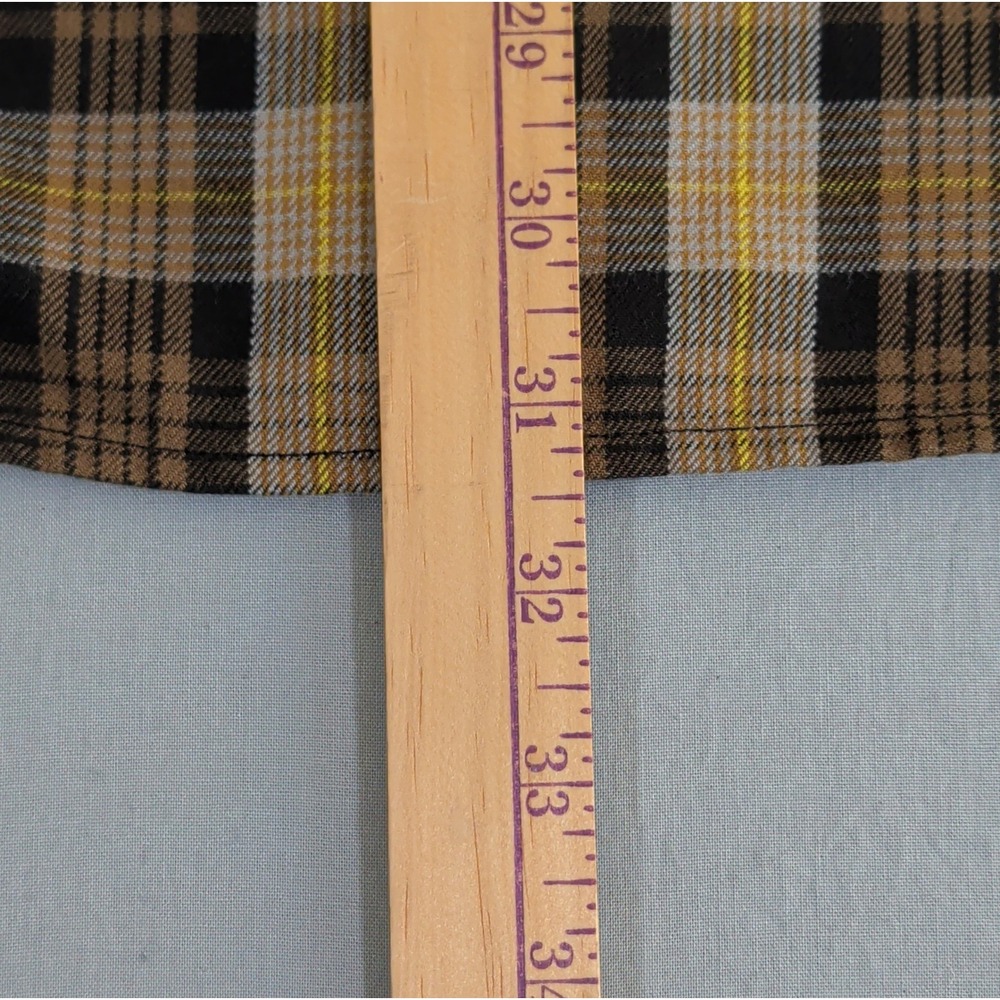 Eddie Bauer First Ascent Plaid Shirt Mens Large L Brown Tan Yellow Button Down - Picture 8 of 13